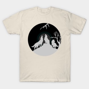 Vinyl Record - Howling wolfs T-Shirt